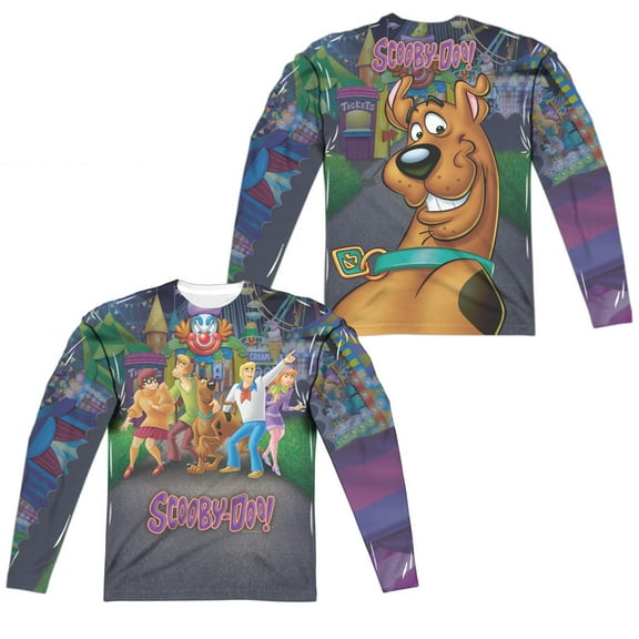 Scooby Doo - Amusement Park (Front/Back Print) - Regular Fit Long Sleeve Shirt - XXX-Large