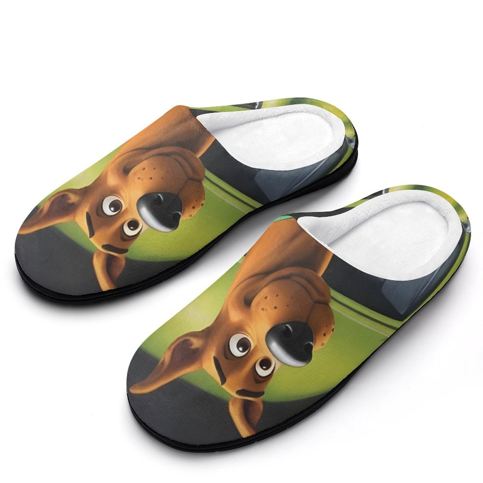 Scooby Doo Plush Slippers For Adults - Cozy, Anti-Slip, Officially Licensed Character Slippers With Dog Tag & Tail