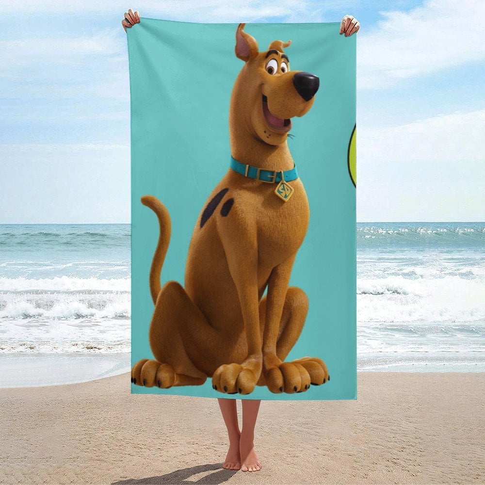 Scooby Doo Animation Microfiber Beach Towel Soft Absorbent Quick