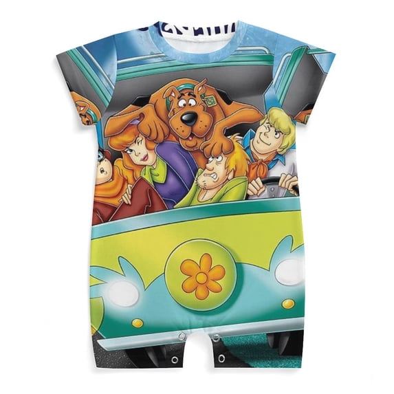 Scooby Doo Baby Boys Girls Rompers Short Sleeve One Piece Bodysuit Jumpsuits Infant Outfit Clothes 0-3M