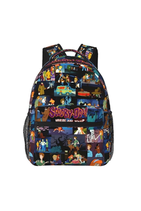Scooby Doo Backpack All Over Print Casual School Laptop Bags Lightweight Travel Sports Shoulder Daypack Bookbags
