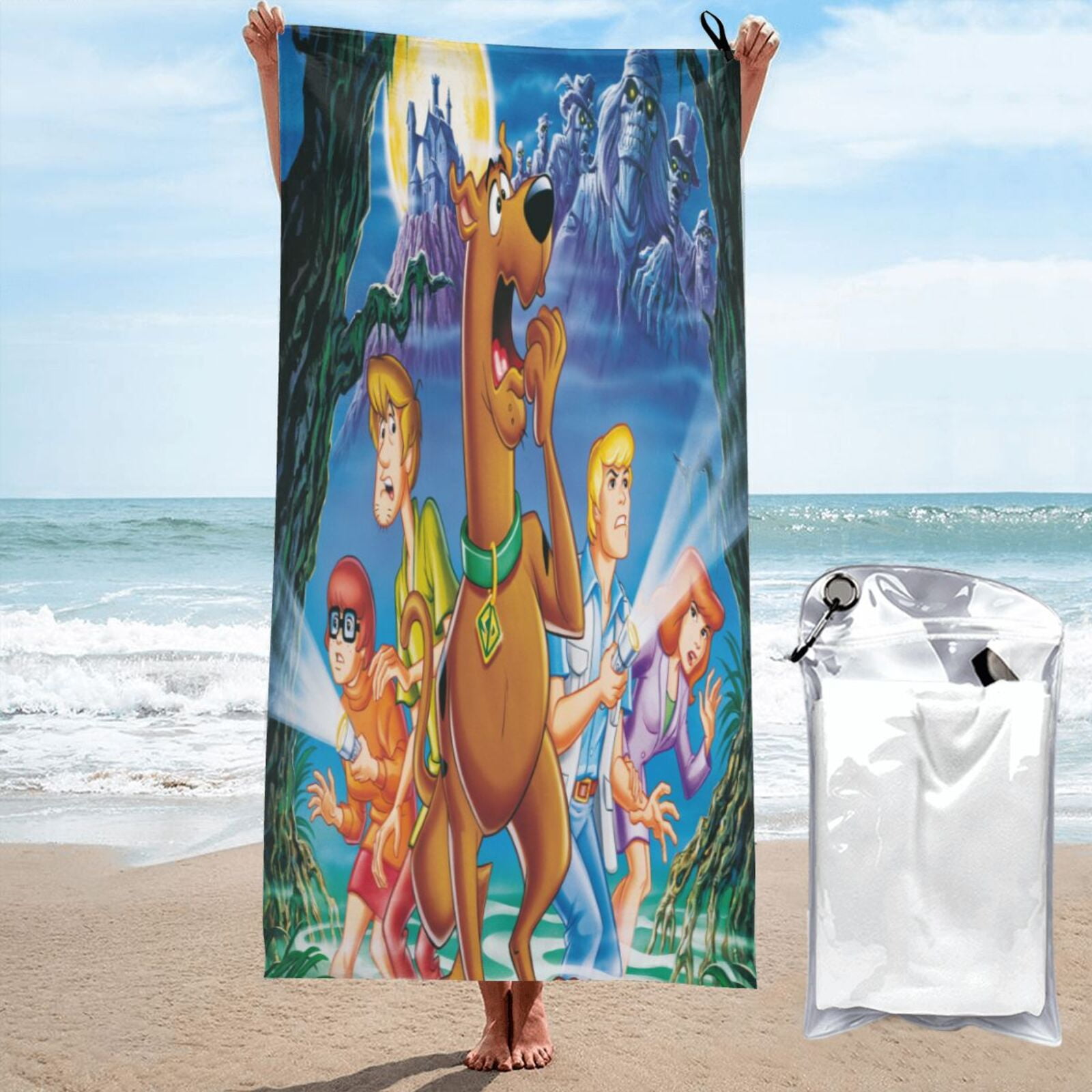 Linen Towels Scooby Doo Beach Towel Vintage Scooby Doo Bath Towel