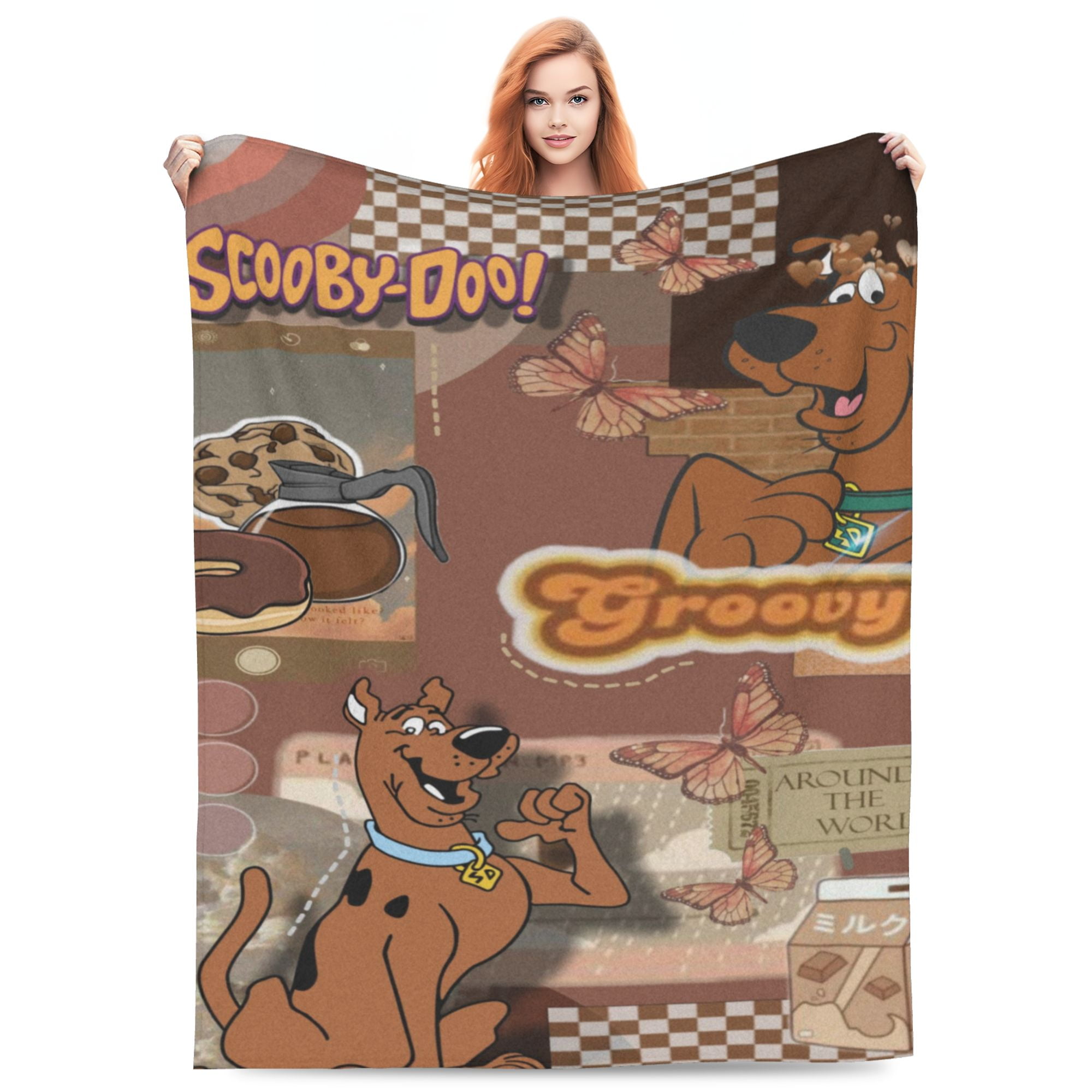 Scooby Doo Bed Blanket Super Soft Fleece Throw Blanket Lightweight Warm