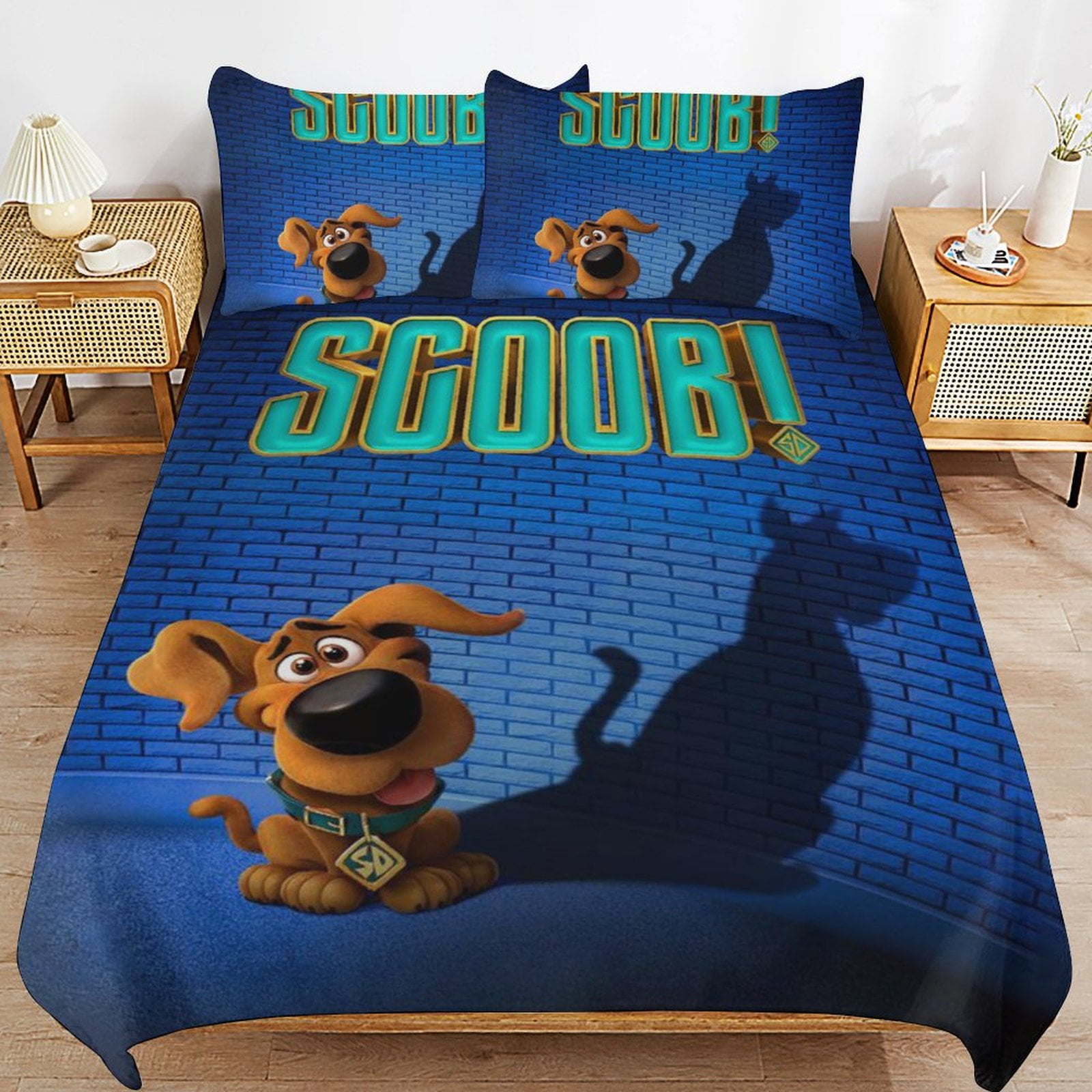 Scooby Doo Bedding Set Anime Bedding Set Cartoon Duvet Cover Set