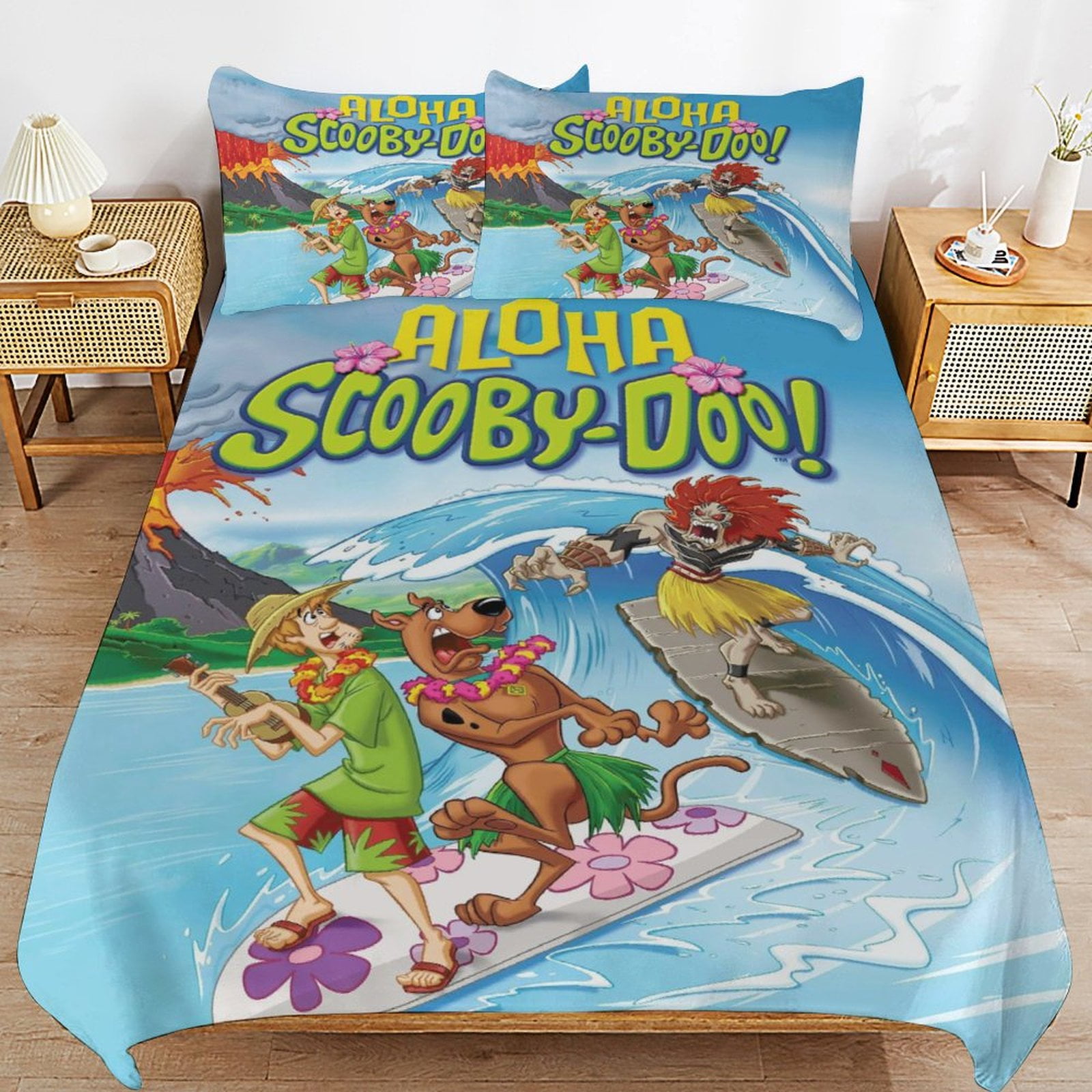 Scooby Doo Bedding Set Anime Bedding Set Cartoon Duvet Cover Set