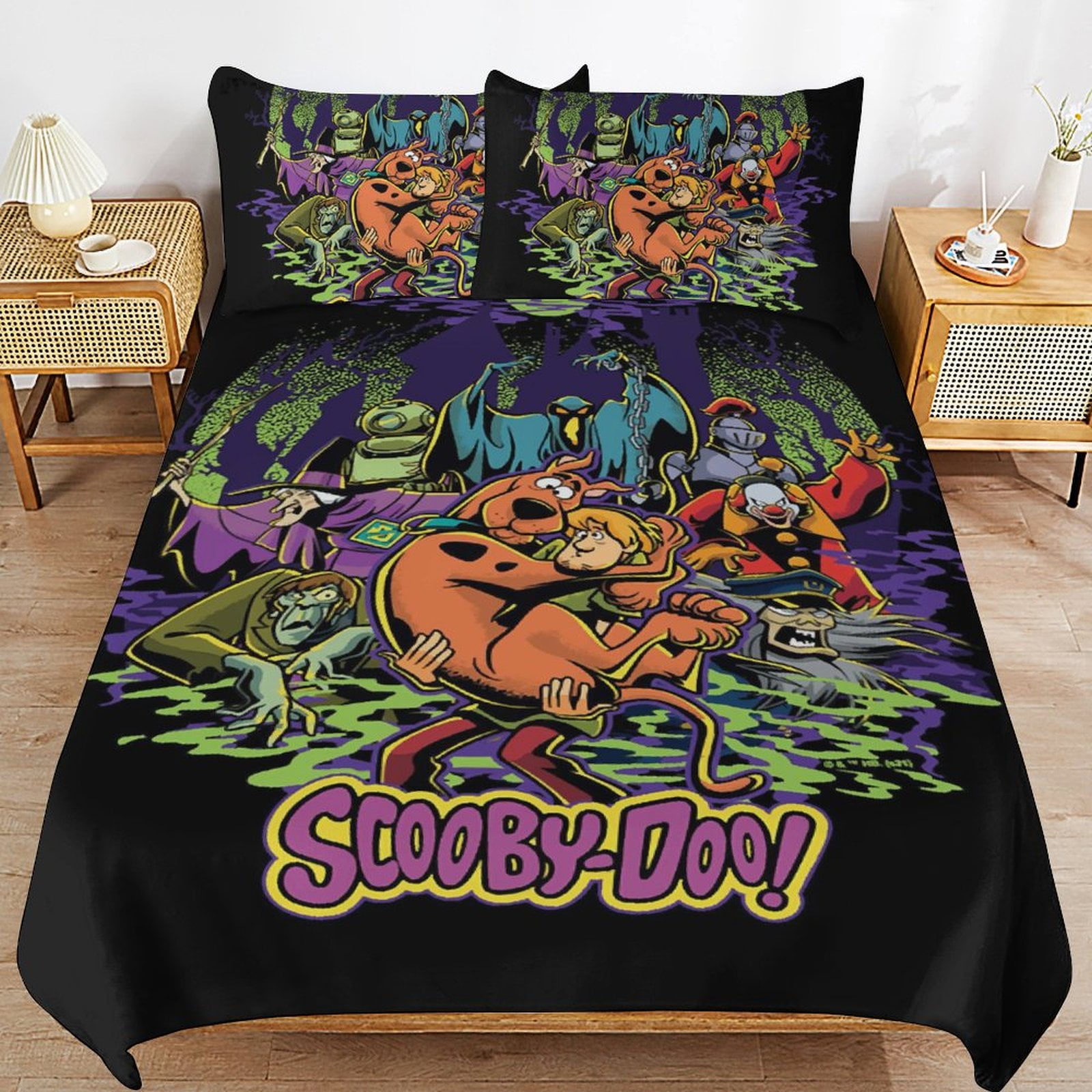 アメリカアニメキャラクター　スクービードゥー 肌掛け布団 Scooby Doo Bedding Set Anime Bedding Set Cartoon Duvet Cover