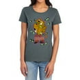 thumbnail image 1 of Scooby Doo Being Watched Women's T Shirt (Small) Charcoal, 1 of 6