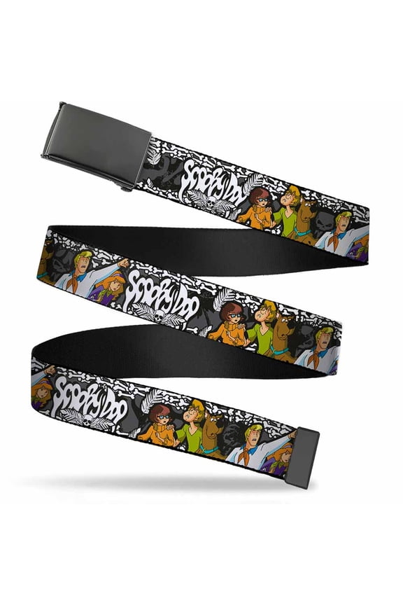 Adjustable Belt, Clamp Buckle, Cut-to-Fit, Scooby Doo Group Pose Bones