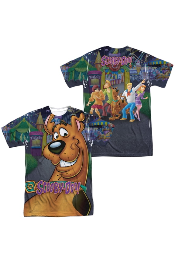 Scooby Doo Big Dog Unisex Adult Sublimated Costume T Shirt (Front/Back), Small Multicolor