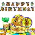 thumbnail image 1 of Scooby-Doo Birthday Party Decoration Tableware Set, Scooby-Doo Party Supplies Tableware - Scooby-Doo Table Cloth Banner Plates Napkins Cups, for Scooby-Doo Birthday Party Decorations,Serves 16, 1 of 7