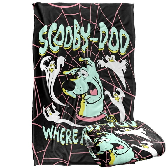 Scooby Doo! Blanket, 36'x58' Spooky Ghosts Silky Touch Super Soft Throw Blanket