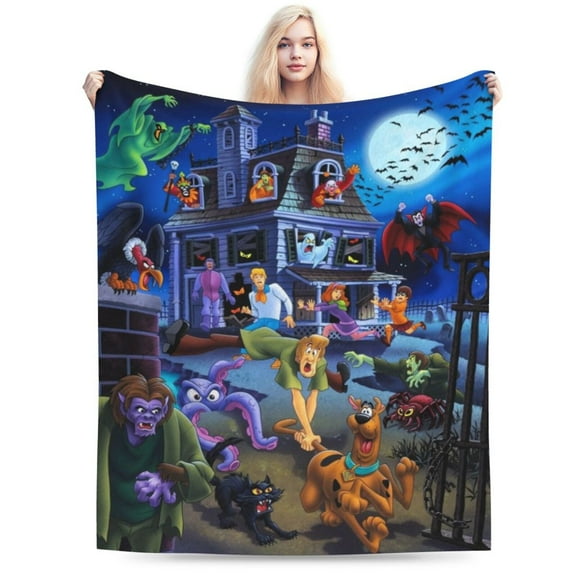 Scooby Doo Blanket Fuzzy Plush Bed Blanket Cozy Fluffy Air Condition Quilt For Adults Kids