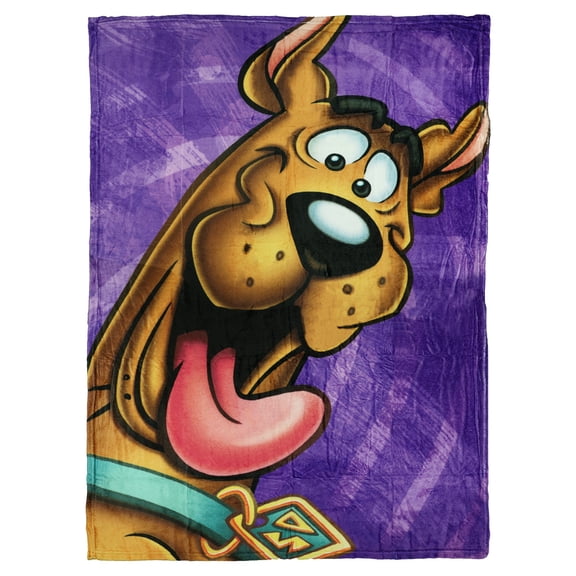 Scooby Doo Blanket Loveable Pup Close Up Silk Touch Lightweight Throw 46" X 60"