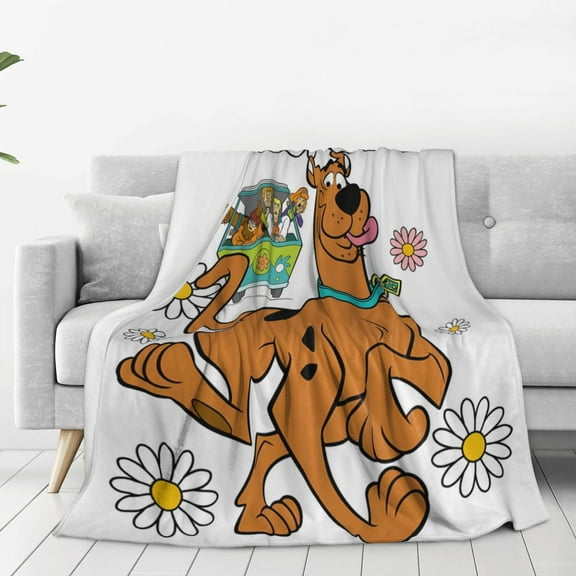 Scooby-Doo Blankets Flannel Fleece Warm Soft Throw Blanket For Couch Sofa Bed Living Room All Season Decor Gift 50"X40"