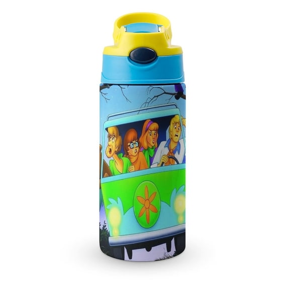 Scooby Doo Bottles with Pop-Open, 350 Ml Water Cup for Boys Girls Kids, Reusable Leakproof Tumbler, 304 Stainless Steel, Keeps Drinks Cold