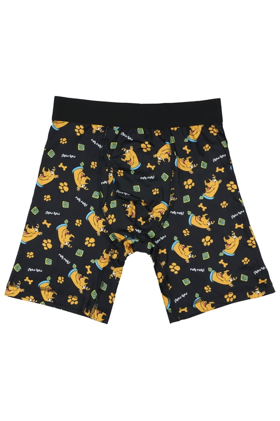 Scooby-Doo Boxer Briefs Men's Ruh-Roh Bone Paw Print All-Over Print Underwear