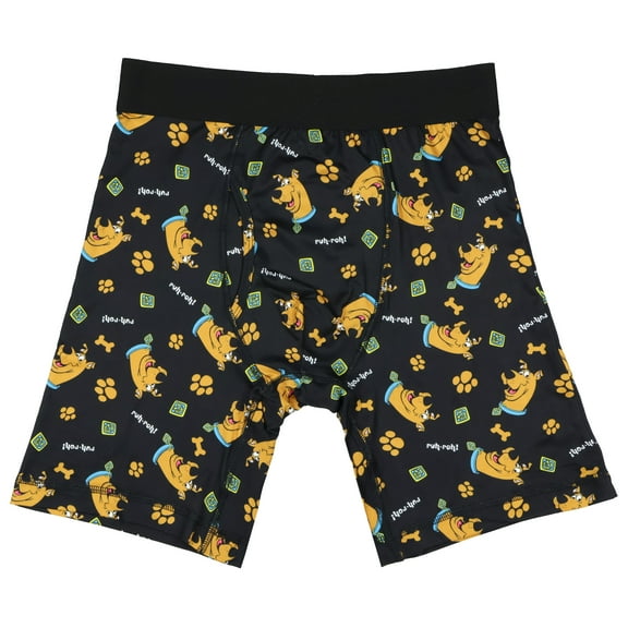 Scooby-Doo Boxer Briefs Men's Ruh-Roh Bone Paw Print All-Over Print Underwear