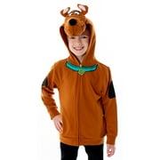 Scooby-Doo Boy's Full-Zip Plush 3D Face Costume Look A Like Hoodie (SM, 6/7)