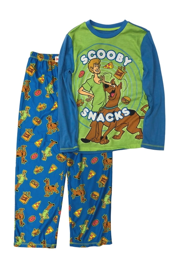 Scooby Doo Boys 4-12 Scoob Short Sleeve Fleece Sleepwear Set, 2 Piece