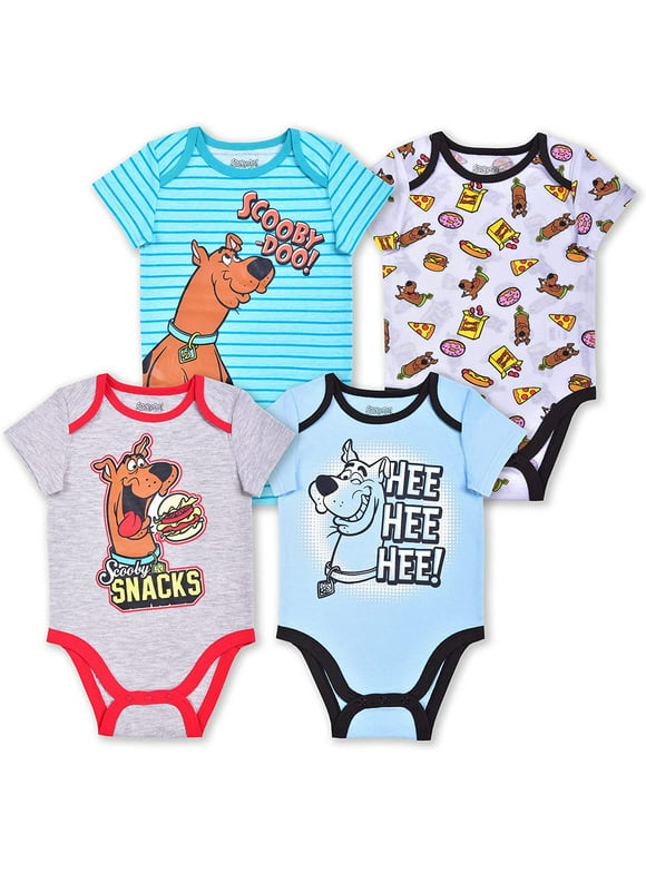 Scooby Doo Boys 4 Pack Character Onesies, Infant