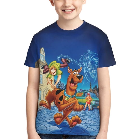 Scooby-Doo Boys Girls T-Shirt 3d Print Graphic Short Sleeve Tee Shirt Tops For Kids Teens