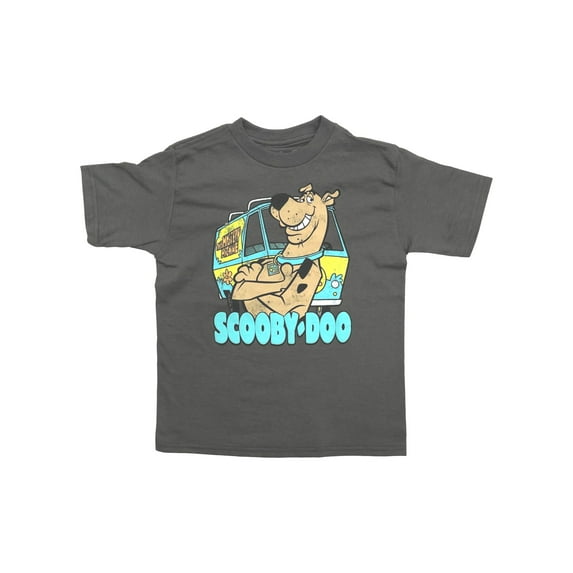 Scooby Doo Boys Gray Short Sleeve Mystery Machine T-Shirt Tee Shirt Small (4)