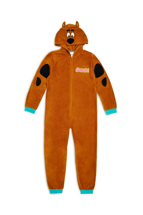 Scooby Doo Boys Hooded Character Pajama Blanket Sleeper Sizes 4-12
