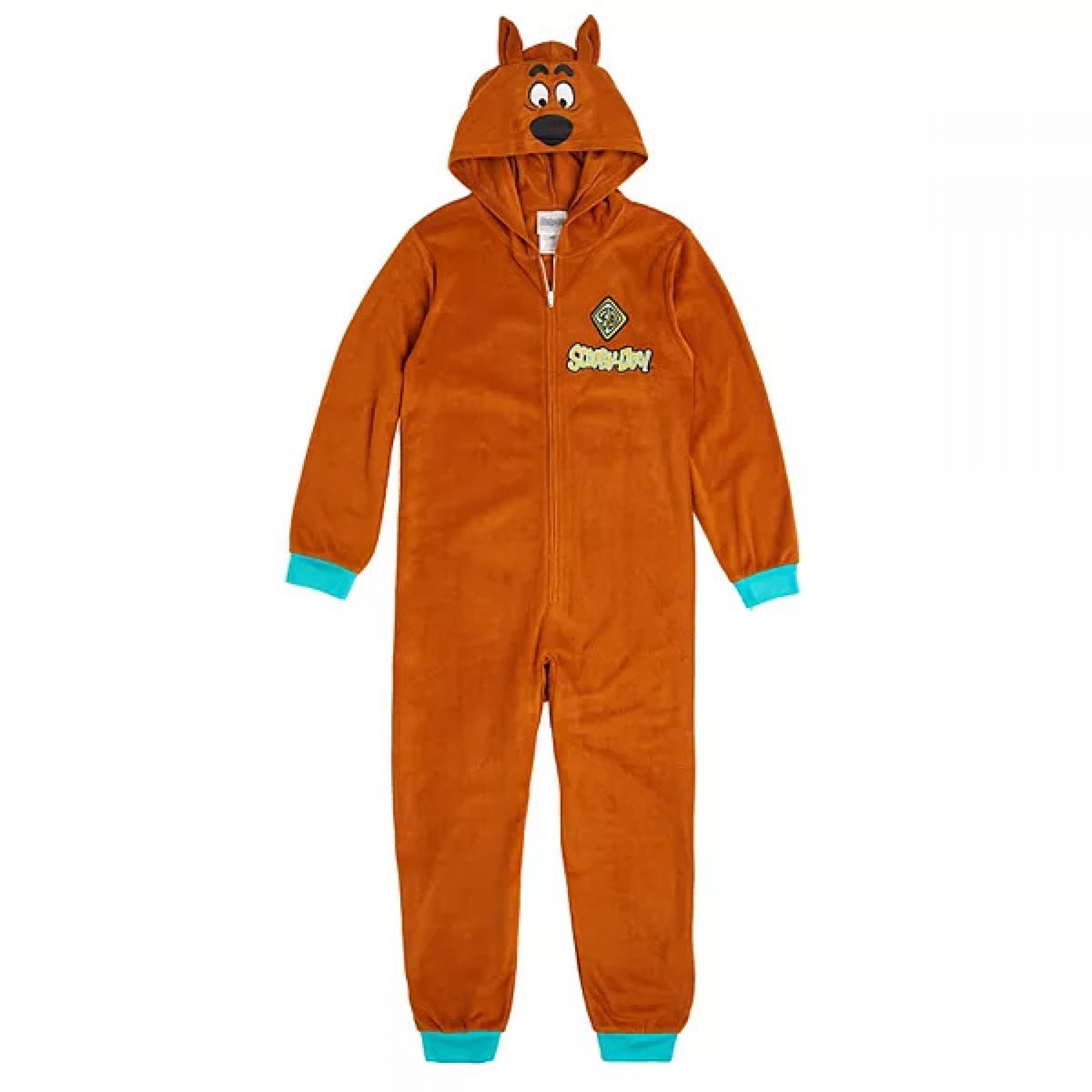Scooby Doo Boys Long Sleeve Hooded Character Blanket Sleeper Pajama ...
