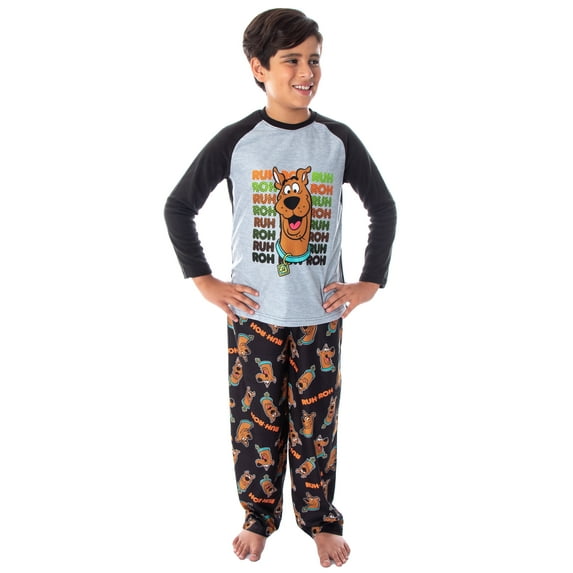 Scooby Doo Boys' PJS Ruh-Roh! Pajamas Raglan Shirt and Pants Sleep Set