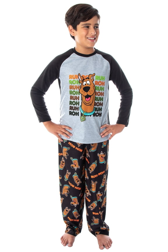 Scooby Doo Boys' PJS Ruh-Roh! Pajamas Raglan Shirt and Pants Sleep Set