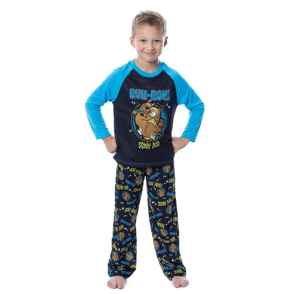 Scooby-Doo Boys' Scooby Shaggy Ruh-Roh! Raglan Sleep Pajama Set