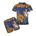 thumbnail image 1 of Scooby-Doo Boys Two Piece Rash Guard Swimsuits Kids Short Sleeve Swimwear Sets Bathing Suit, 1 of 7