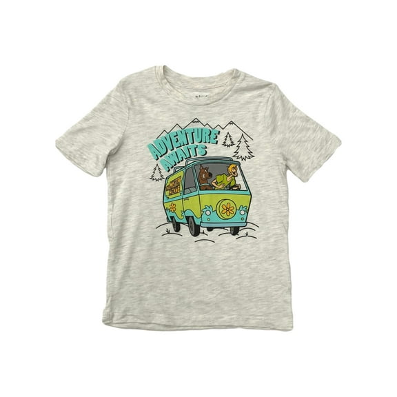 Scooby Doo Boys Wheat Short Sleeve Adventure Awaits T-Shirt Shaggy Tee Shirt 7
