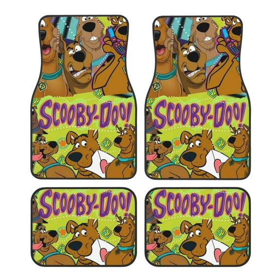 Scooby-Doo Car Floor Mats Carpet 4 Piece Set Universal Fit Non Slip Cars Interior Decorate For Suv Trucks Vans