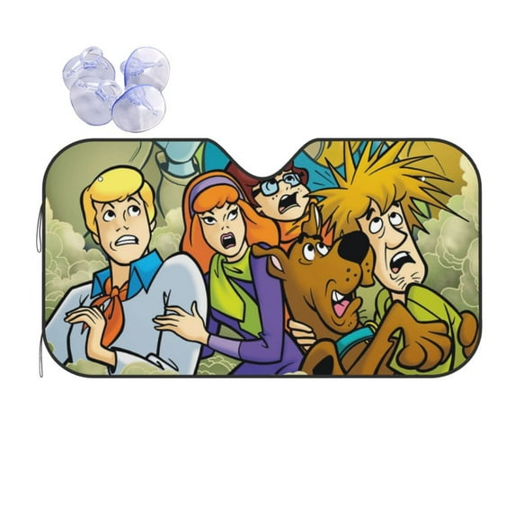 Scooby Doo Car Windshield Sunshades, Front Windshield Sun Shade, Hardened Sun Visor Shield Cover, Foldable Reflector For Car Truck Suv, Keeps Your Vehicle Cool
