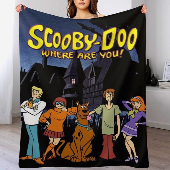 Scooby Doo Cartoon Blanket, Soft Cozy Fluffy Plush Throw Blanket for Boys Girls Young Adults, Warm Flannel Blanket for Living Room Bedroom Couch Bed 30"x40"