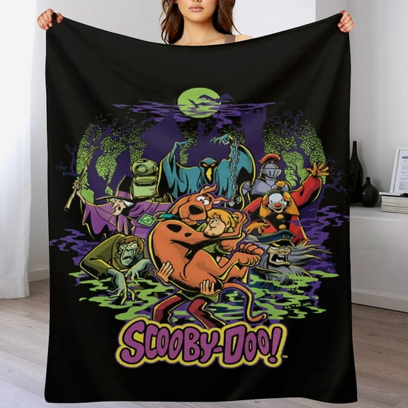 Scooby Doo Cartoon Blanket, Soft Cozy Fluffy Plush Throw Blanket for Boys Girls Young Adults, Warm Flannel Blanket for Living Room Bedroom Couch Bed 30"x40"