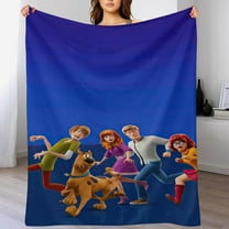 Scooby Doo Cartoon Blanket, Soft Cozy Fluffy Plush Throw Blanket for Boys Girls Young Adults, Warm Flannel Blanket for Living Room Bedroom Couch Bed 30"x40"