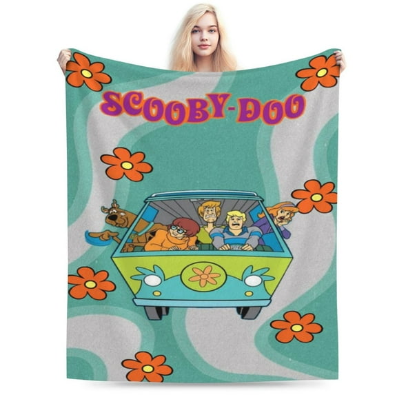 Scooby Doo Cartoon Blanket, Super Soft Large Fluffy Plush Throw Blanket for Boys Girls Young Adults, Cozy Warm Flannel Blanket for Living Room Couch Bed All Seasons