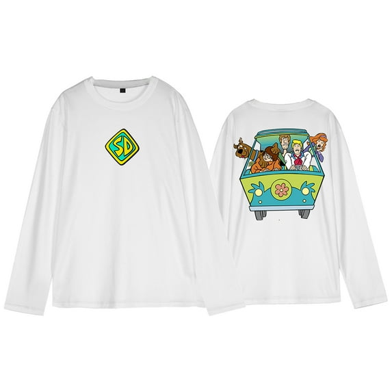 Scooby Doo Cartoon Long Sleeve T-shirt Women Men Crewneck Sport Gym Shirt Outdoor Sportwear