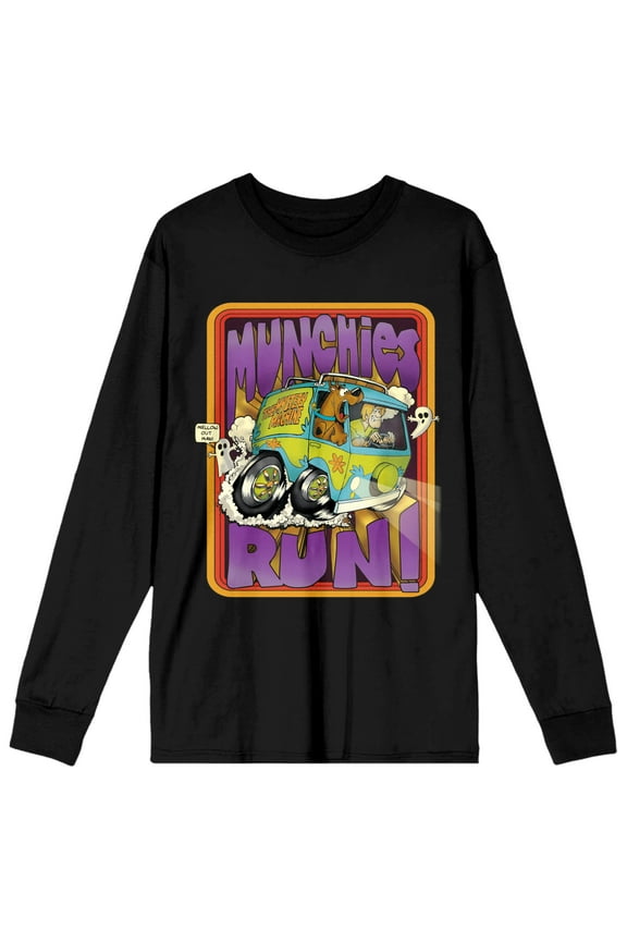 Scooby Doo Cartoon Scooby & Shaggy Munchies Run Men's Graphic Tee Shirt-XL