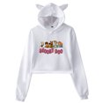 thumbnail image 1 of Scooby Doo Cartoon Streetwear Female Cat Ears Hoodie Long Sleeve Crop Top Women's Clothes, 1 of 3