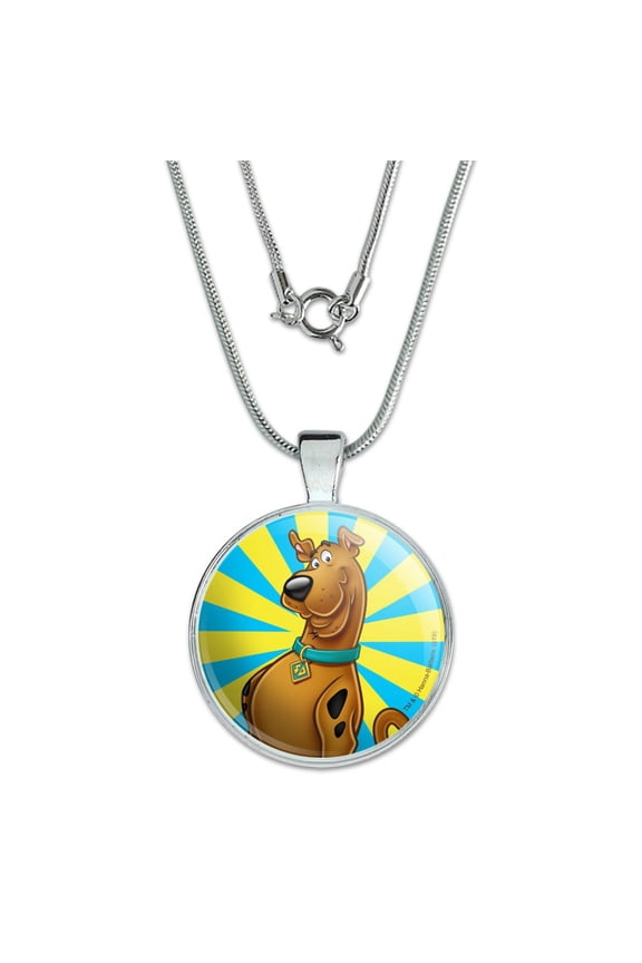 Scooby-Doo Character 1" Pendant with Sterling Silver Plated Chain