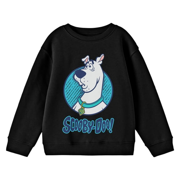 Scooby Doo Character Art Youth Black Long Sleeve Shirt-XL