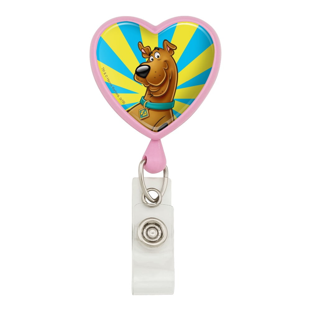Scooby-Doo Character Heart Lanyard Retractable Reel Badge ID Card Holder