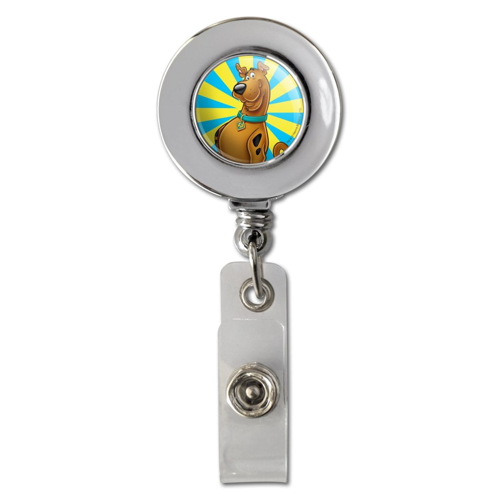 Scooby-Doo Character Retractable Reel Chrome Badge ID Card Holder Clip
