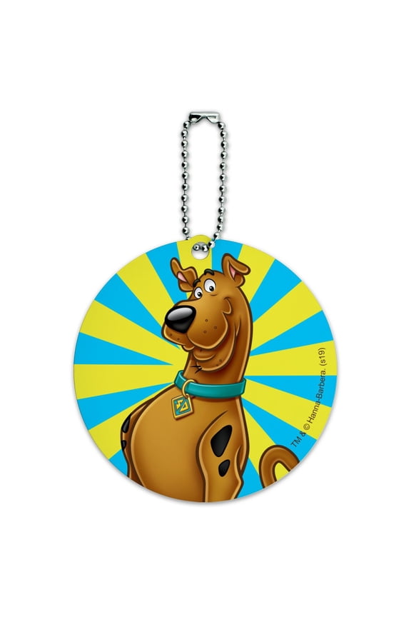 Scooby-Doo Character Round Luggage ID Tag Card Suitcase Carry-On