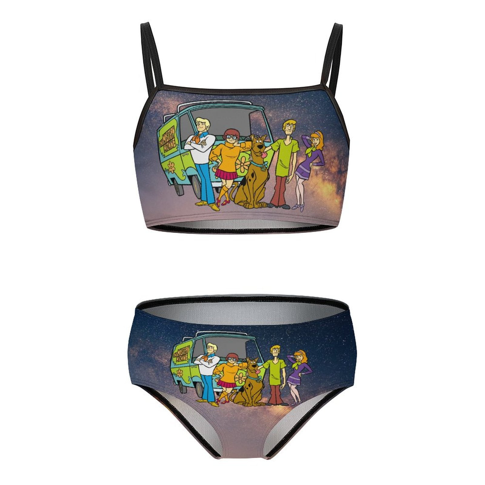 Scooby Doo Characters Children's Swimsuit Girls Swimwear 2 Piece Bikini ...