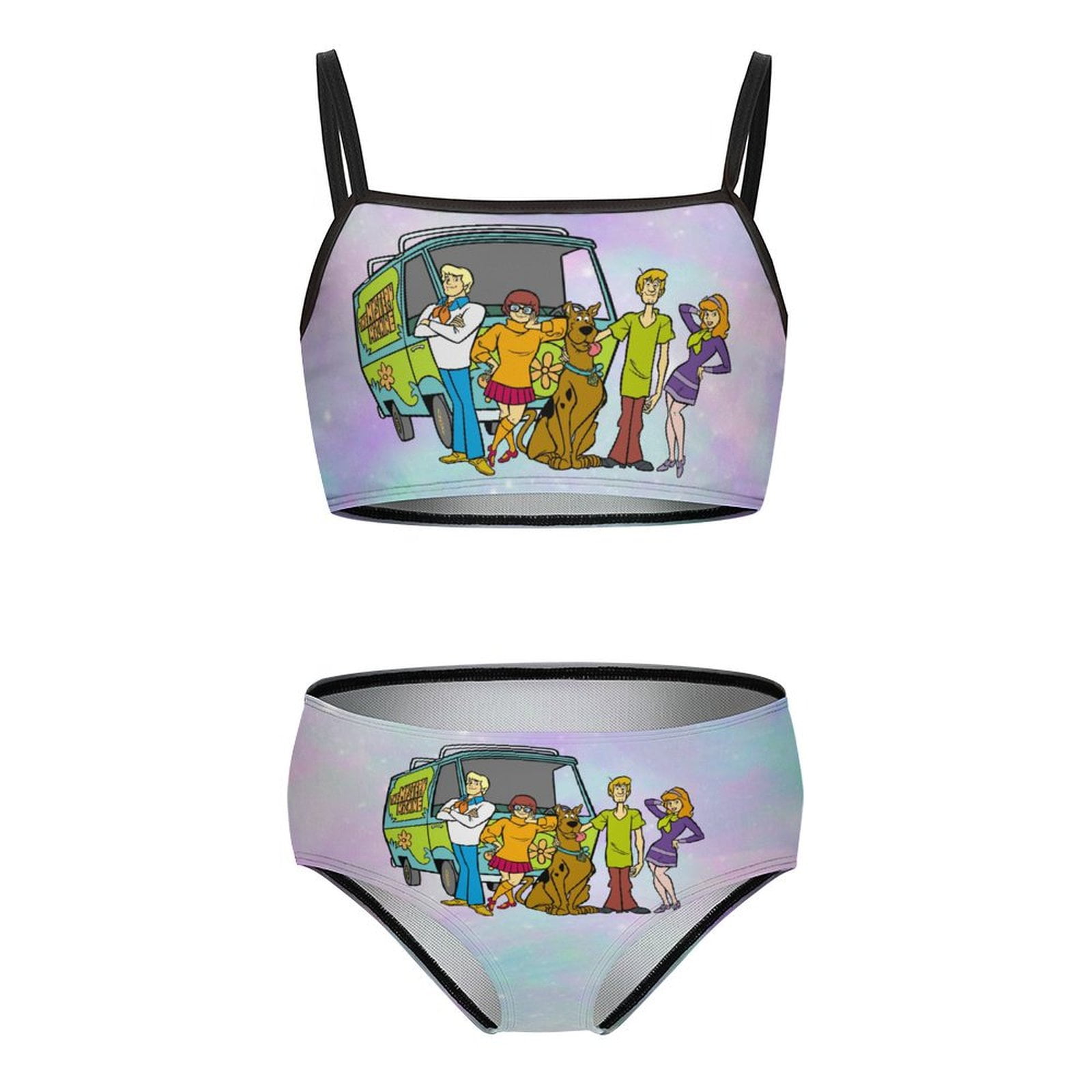 Scooby Doo Characters Children's Swimsuit Girls Swimwear 2 Piece Bikini ...