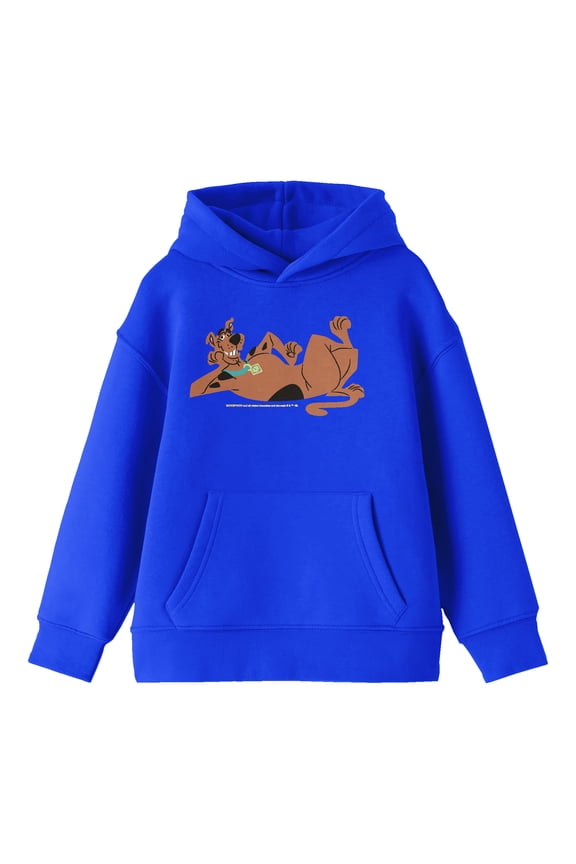 Scooby Doo Chilling Youth Royal Blue Graphic Hoodie-XS